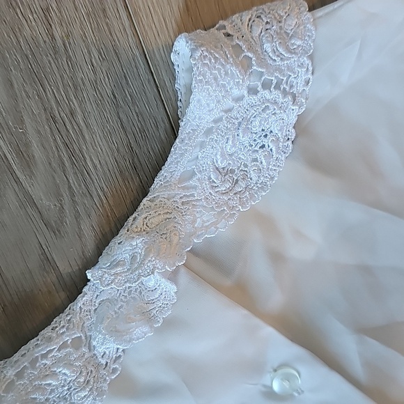 Vintage Bay Club Lace Collar Button Down Dickey / Undershirt - Picture 10 of 10